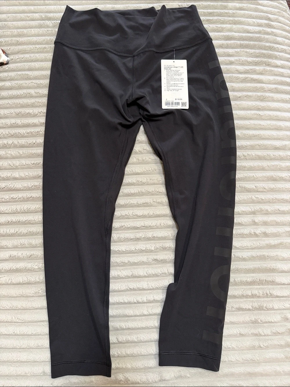 lululemon athletica Black Align Leggings with spell out
